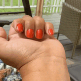 A warm and rich burnt orange colour