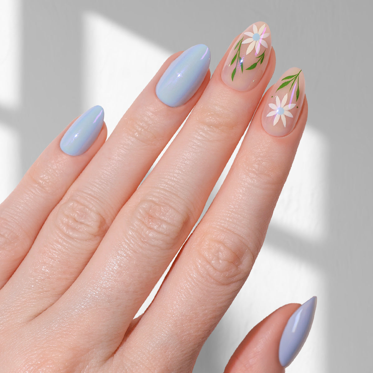 Bluebell Prism - Almond Sustainable Nails - Pre-Order