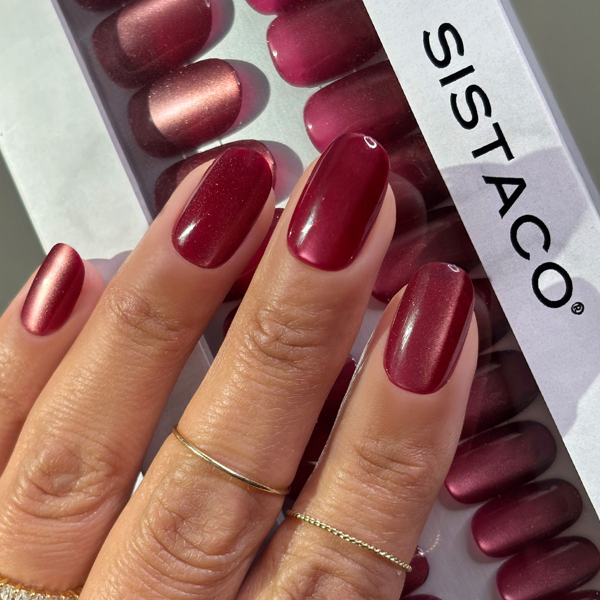 Crimson Romance - Oval Medium - Sustainable Nails- PRE ORDER