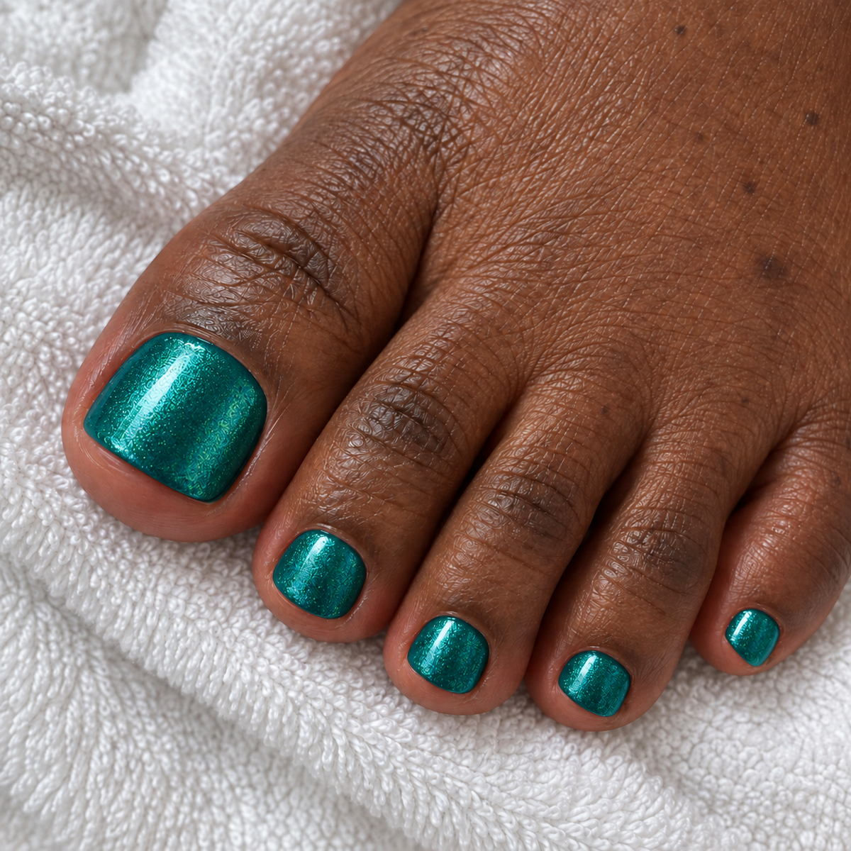 Dark Cyan classic nail powder pedicure