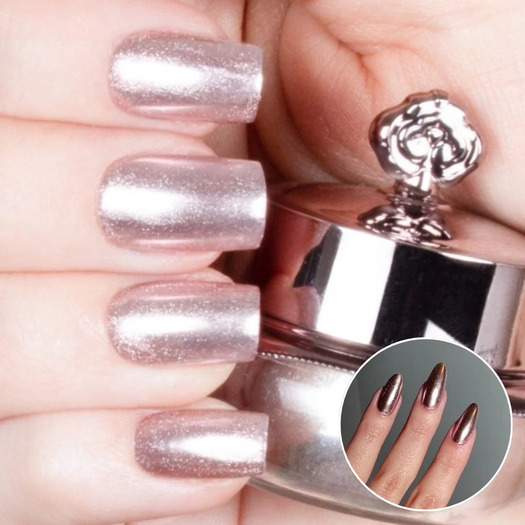Dusty Rose - Metallic Nail Powder- Shipping 23rd May