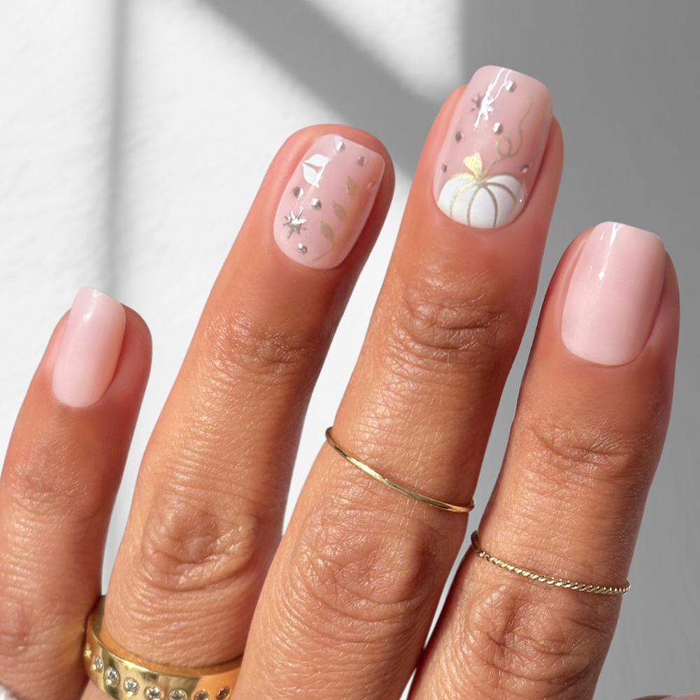 Gourd Glam - Squoval Sustainable Nails