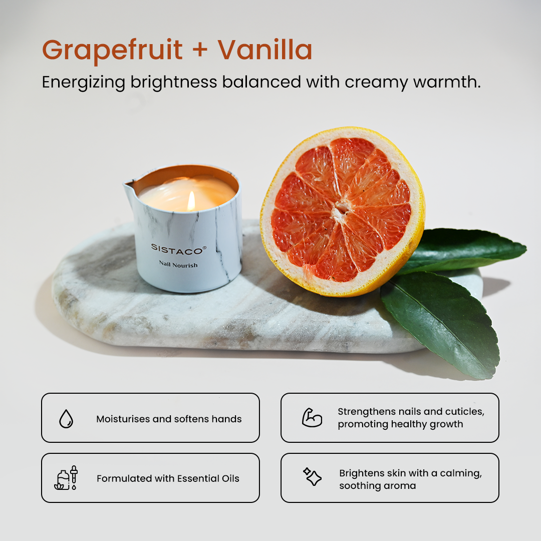 Nail Nourish Candle - Citrus Paradisi Grapefruit + Vanilla - Pre Order