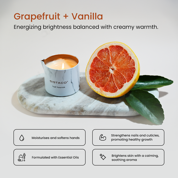 Nail Nourish Candle - Citrus Paradisi Grapefruit + Vanilla - Pre Order