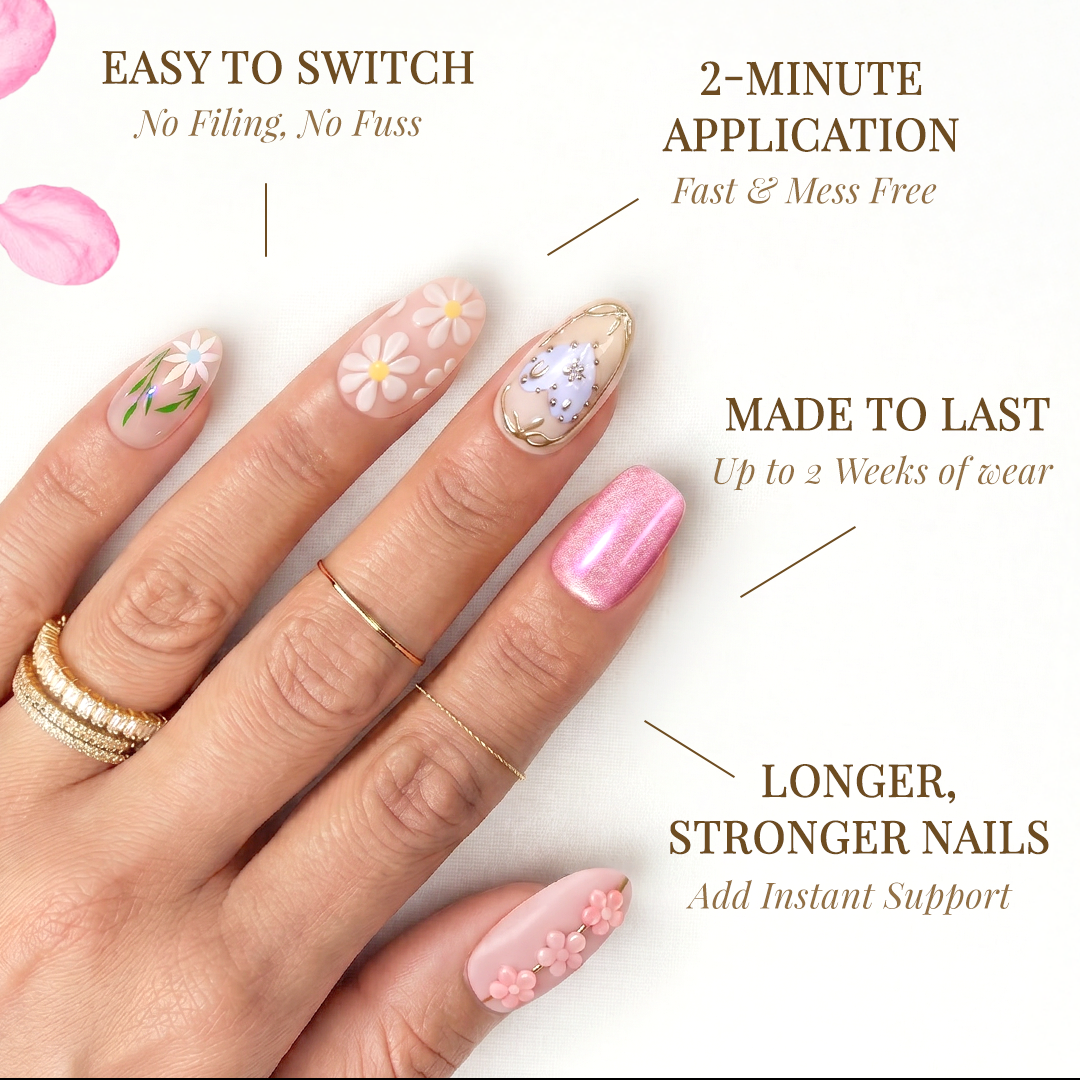 Petal Pressed - Oval Sustainable Nails - Pre-Order