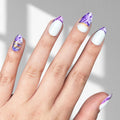 Lavender Strata - Almond Sustainable Nails
