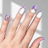 Lavender Strata - Almond Sustainable Nails