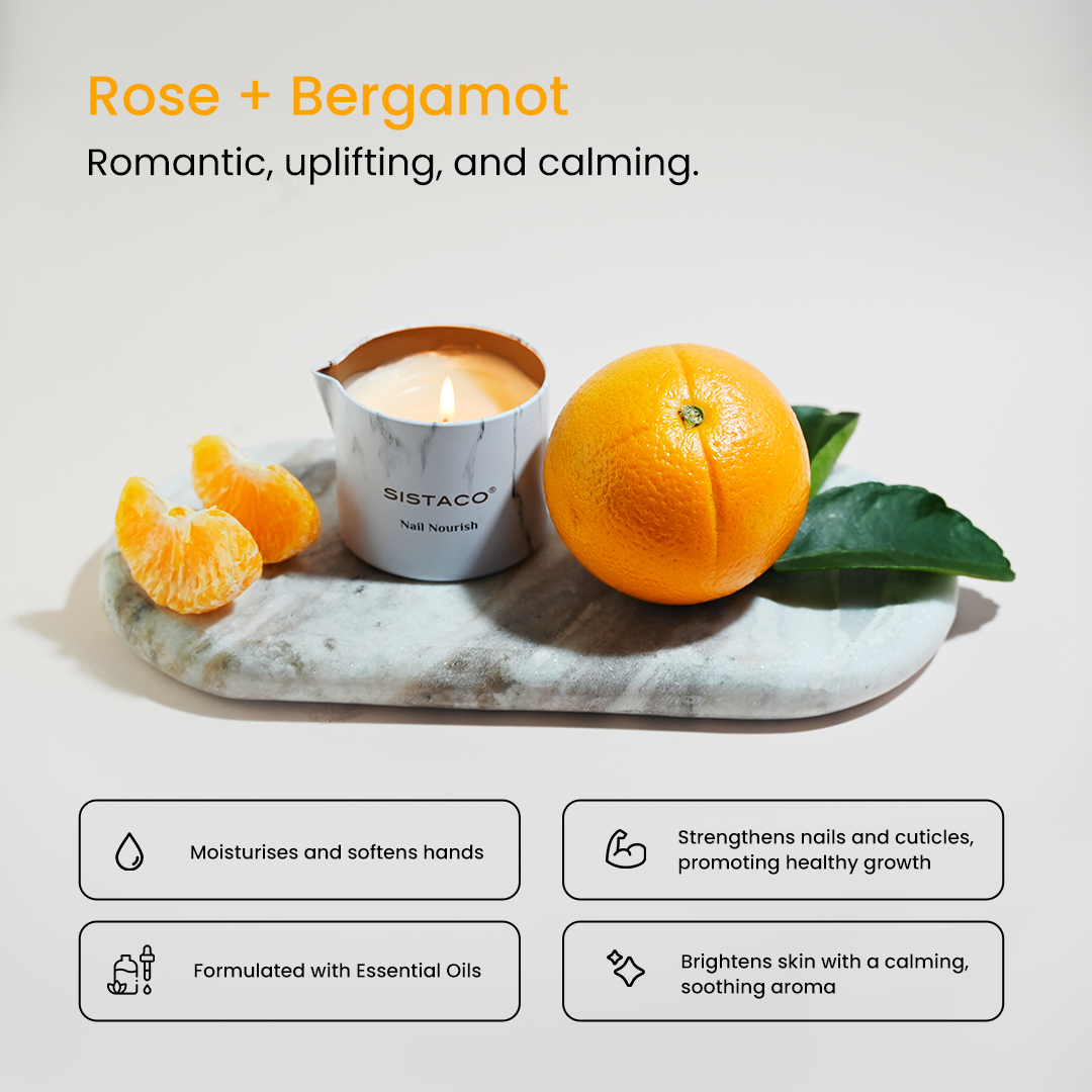 Nail Nourish Candle - Rose + Bergamot - Pre Order