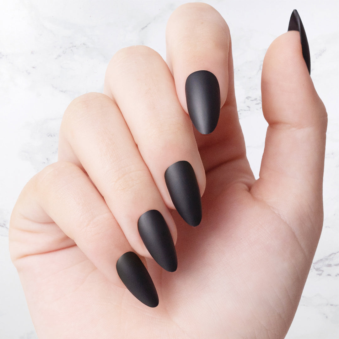Ebony - Almond Sustainable Nails