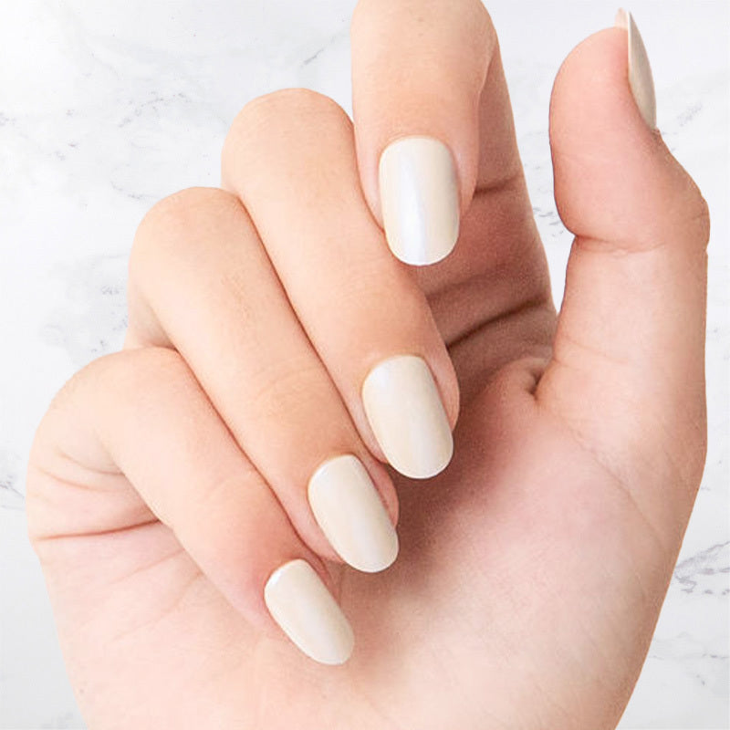Oval Ivory Sustainable Press On Nails – Sistaco™ Uk