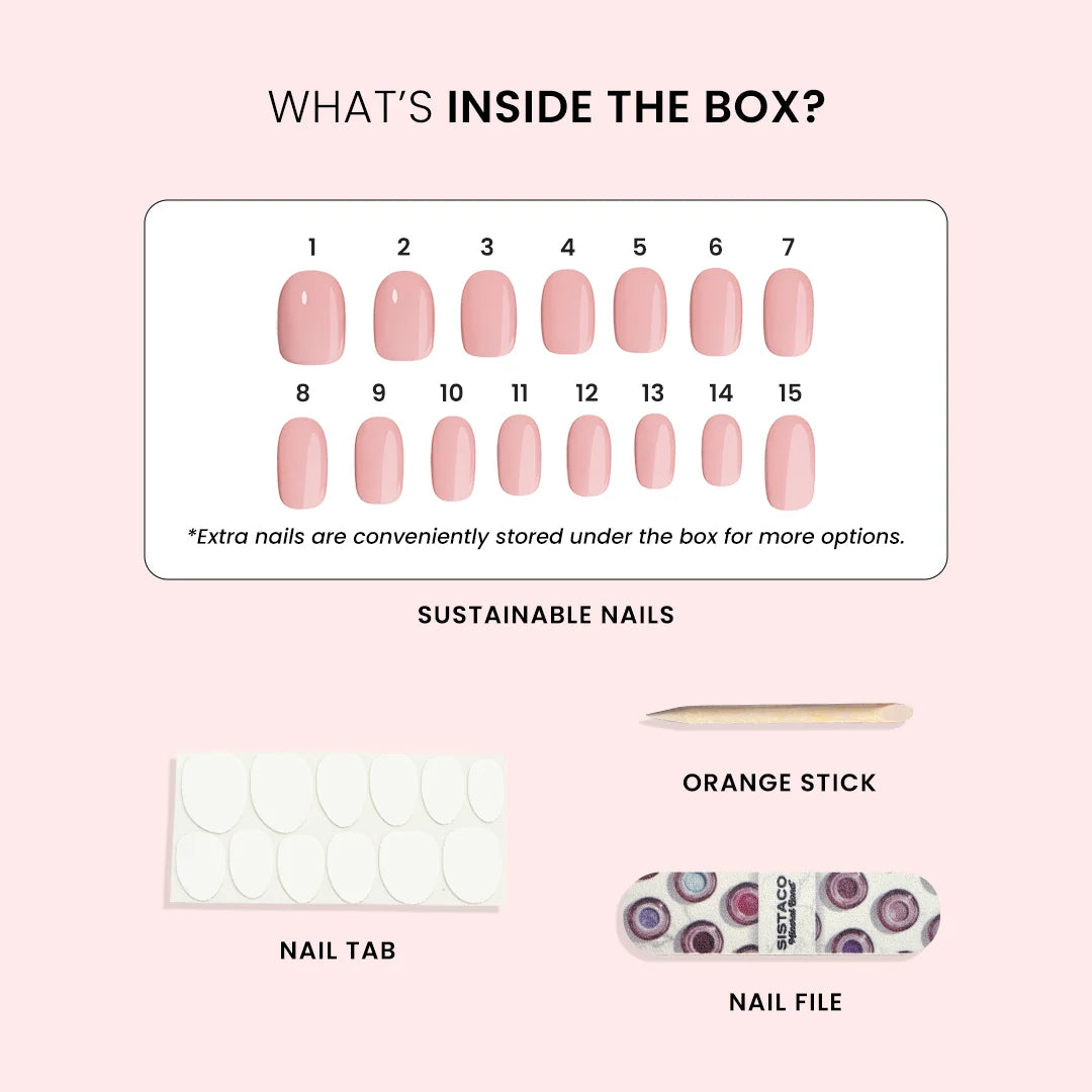 French Rose Glazed - Oval Sustainable Nails