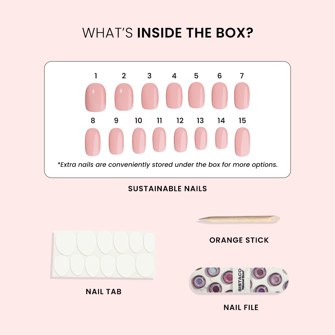 Twinkle and Spice - Oval Sustainable Nails