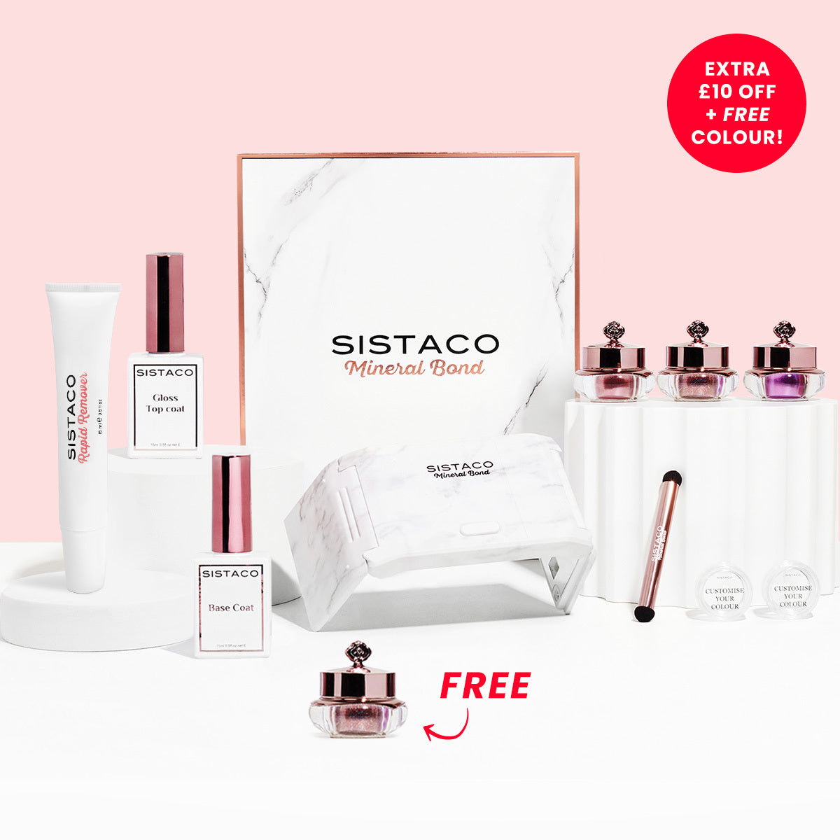 Sistaco™ Mineral Bond Nail Set (EXTRA £10 OFF + FREE COLOUR!)