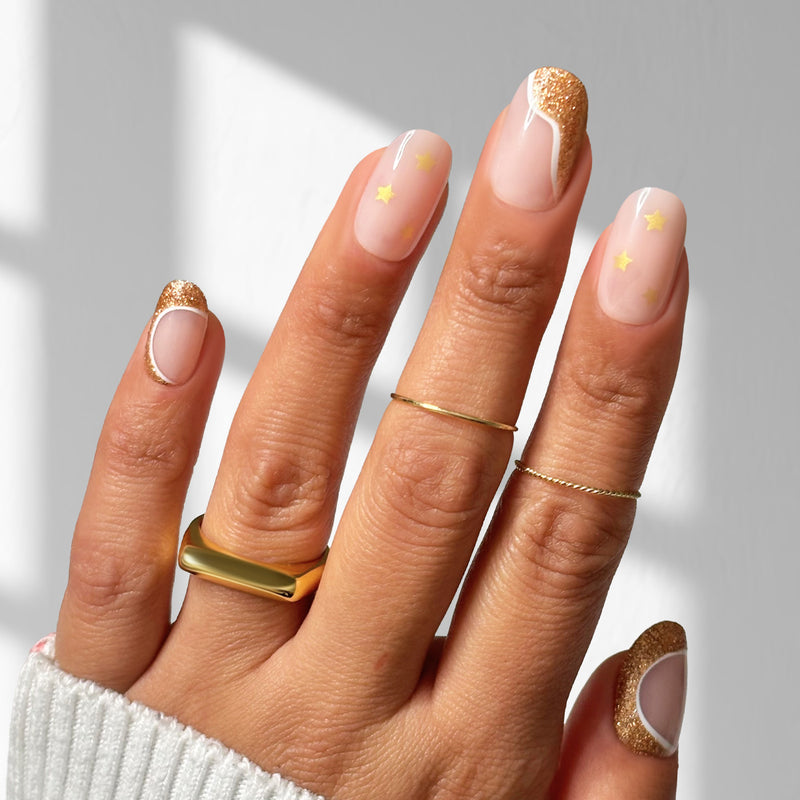Twinkle and Spice - Oval Sustainable Nails - Pre-Order