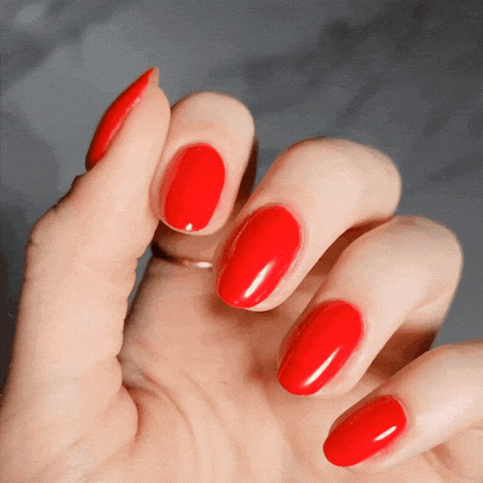 Gif image of hand with luminous red colour 