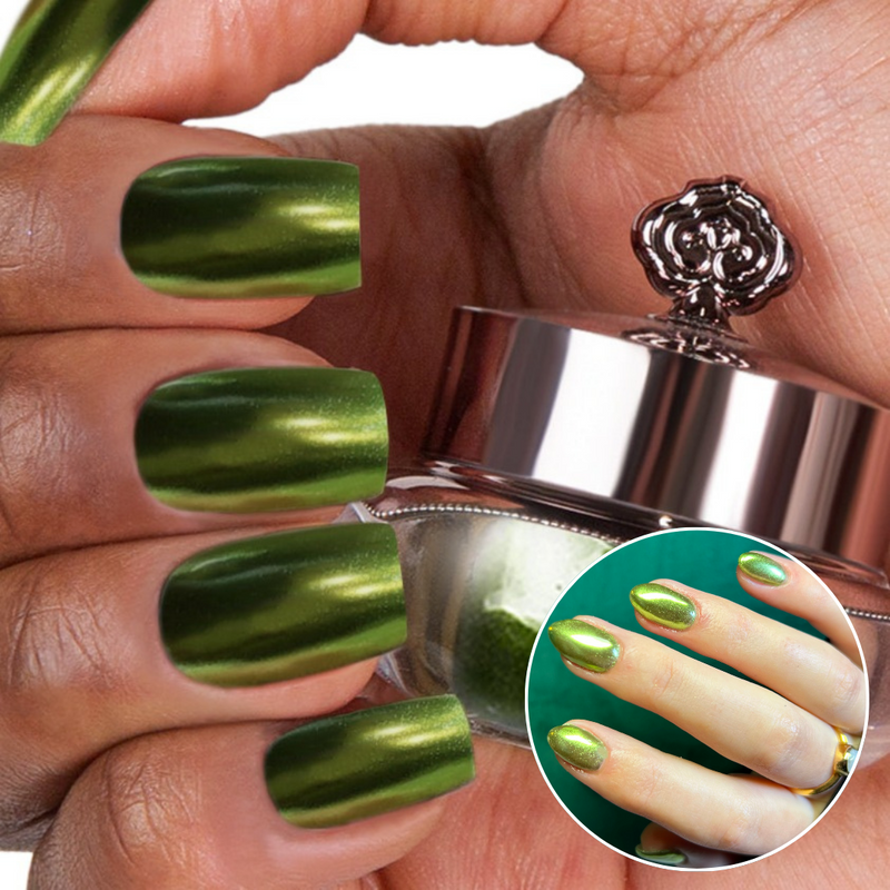 Olive - Metallic Nail Powder