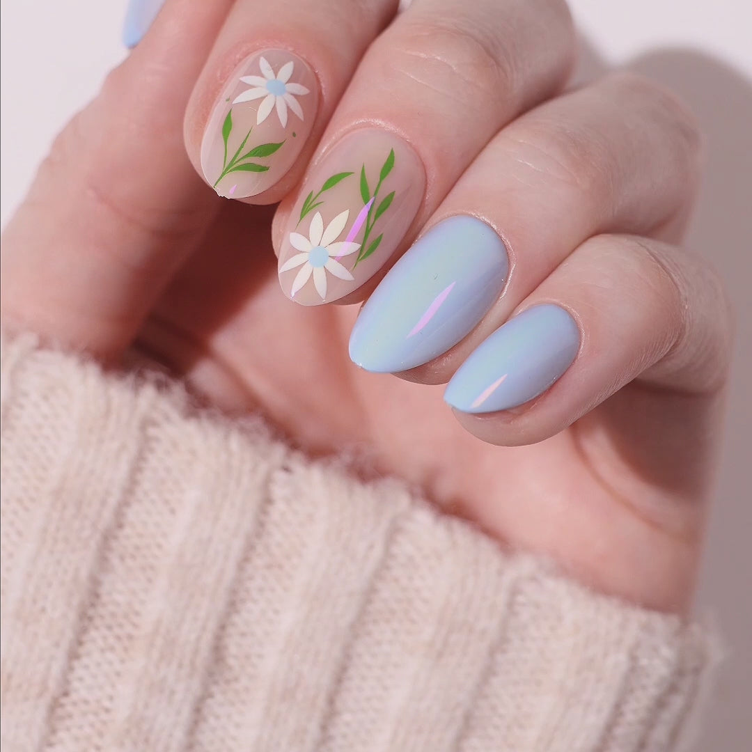 Bluebell Prism - Almond Sustainable Nails - Pre-Order